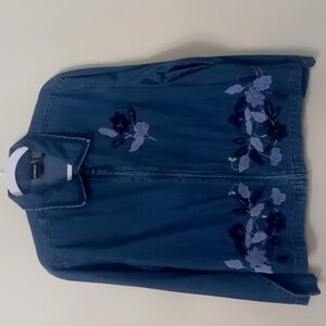 Vintage Erika Zip Front Denim Jacket